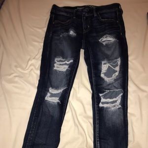 high rise american eagle jean